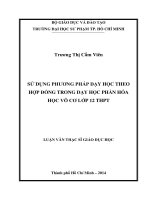 sử dụng phương pháp dạy học theo hợp đồng trong dạy học phần hóa học vô cơ lớp 12 thpt 