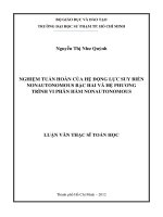 nghiệm tuần hoàn của hệ động lực suy biến nonautonomous bậc hai và hệ phương trình vi phân hàm nonautonomous 