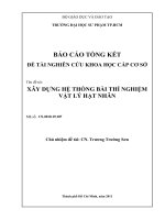 xây dựng hệ thống bài thí nghiệm vật lý hạt nhân 