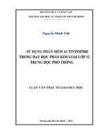 sử dụng phần mềm activinspire trong dạy học phần kim loại lớp 12 trung học phổ thông 