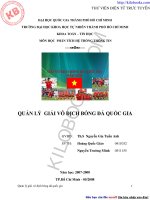 thiết kế hệ thống  quản lý giải vô dịch quốc gia