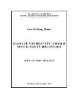 giao lưu văn hóa việt   chăm ở ninh thuận từ 1832 đến 2012 