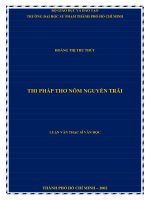 thi pháp thơ nôm nguyễn trãi 