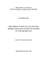 tiến trình văn hóa của các dân tộc khmer, chăm, hoa ở vùng tây nam bộ từ năm 1802 đến nay 