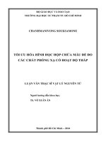 tối ưu hóa hình học hộp chứa mẫu để đo các chất phóng xạ có hoạt độ thấp 