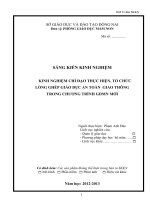 skkn KINH NGHIỆM CHỈ đạo THỰC HIỆN, tổ CHỨC LỒNG GHÉP GIÁO dục AN TOÀN  GIAO THÔNG TRONG CHƯƠNG TRÌNH GDMN mới 