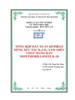 tổng hợp dẫn xuất 4h piran dùng xúc tác k2co3 tẩm trên chất mang rắn montmorillonite k 10 