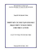 thiết kế các bài tập giáo dục nhận thức về bản thân cho trẻ 5  6 tuổi 