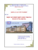 một số phép biến đổi trong toán ứng dụng 