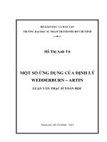 một số ứng dụng của định lý wedderburn – artin 