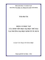 động cơ học tập của sinh viên học đại học thứ hai tại trƣờng đại học kinh tế tp  hcm 