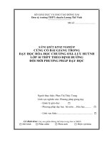 skkn CỦNG cố bài GIẢNG TRONG dạy học hóa học CHƯƠNG OXI lưu HUỲNH lớp 10 THPT THEO ĐỊNH HƯỚNG đổi mới PHƯƠNG PHÁP dạy học 