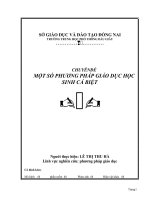 skkn một số PHƯƠNG PHÁP GIÁO dục học SINH cá BIỆT 