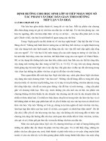 skkn định hướng cho học sinh lớp 10 tiếp nhận một số tác phẩm văn học dân gian theo hướng tiếp cận văn hóa 