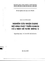 Nghiên cứu nhận dạng mô hình phát triển khoa học và công nghệ của một số nước đông á 