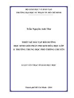 thiết kế bài tập bồi dưỡng học sinh giỏi phần phi kim hóa học lớp 11 trường trung học phổ thông chuyên 