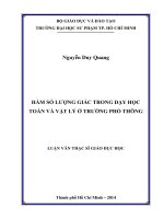 hàm số lượng giác trong dạy học toán và vật lý ở trường phổ thông 