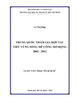 trung quốc tham gia hợp tác tiểu vùng sông mê công mở rộng 2002   2012 