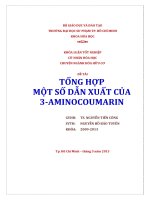 tổng hợp một số dẫn xuất của 3 aminocoumarin 