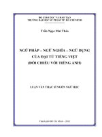ngữ pháp – ngữ nghĩa – ngữ dụng của đại từ tiếng việt (đối chiếu với tiếng anh) 