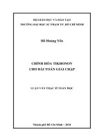 chỉnh hóa tikhonov cho bài toán giải chập 
