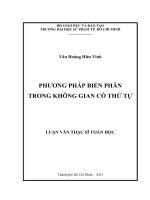 phương pháp biến phân trong không gian có thứ tự 