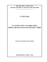 tư tưởng nhân văn hiện thực trong truyện ngắn nguyễn huy thiệp 