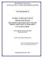 từ biểu tượng quỷ satan trong kinh thánh đến hình tượng chúa quỷ voland trong nghệ nhân và margarita của m  bulgakov 