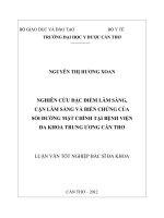 NGHIÊN CỨU ĐẶC ĐIỂM LÂM SÀNG, CẬN LÂM SÀNG VÀ BIẾN CHỨNG CỦA SỎI ĐƯỜNG MẬT CHÍNH TẠI BỆNH VIỆN ĐA KHOA TRUNG ƯƠNG CẦN THƠ