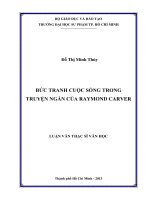 bức tranh cuộc sống trong truyện ngắn của raymond carver 