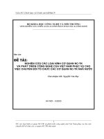 nghiên cứu các loại hình cơ quan NCTK và phát triển công nghệ của việt nam phục vụ cho việc chuyển đổi tổ chức các cơ quan NCTK nhà nước 