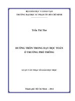 đường tròn trong dạy học toán ở trường phổ thông 