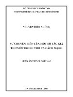 sự chuyển biến của một số tác giả thơ mới trong thơ ca cách mạng 