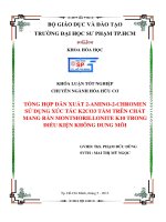 tổng hợp dẫn xuất 2 amino 2 chromen sử dụng xúc tác k2co3 tẩm trên chất mang rắn montmorillonite k10 trong điều kiện không dung môi 