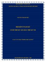 hội kín ở nam kỳ cuối thế kỷ xix đầu thế kỷ xx 