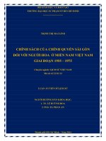 chính sách của chính quyền sài gòn đối với người hoa ở miền nam việt nam giai đoạn 1955 – 1975 
