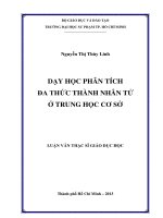 dạy học phân tích đa thức thành nhân tử ở trung học cơ sở 