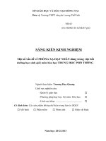 SKKN  một số vấn đề về PHÓNG xạ hạt NHÂN DÙNG TRONG VIỆC bồi DƯỠNG học SINH GIỎI môn hóa học  TRUNG học PHỔ THÔNG 