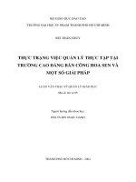 thực trạng việc quản lý thực tập tại trường cao đẳng bán công hoa sen và một số giải pháp 
