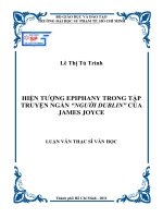 hiện tượng epiphany trong tập truyện ngắn “người dublin” của james joyce 