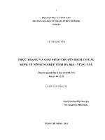 thực trạng và giải pháp chuyển dịch cơ cấu kinh tế nông nghiệp tỉnh bà rịa   vũng tàu 