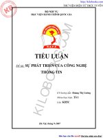 Sự phát triển của công nghệ thông tin