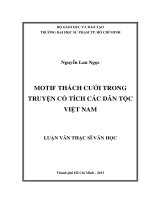 motif thách cưới trong truyện cổ tích các dân tộc việt nam 