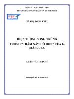 hiện tượng song trùng trong “trăm năm cô đơn” của g  márquez 
