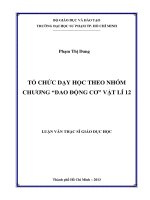 tổ chức dạy học theo nhóm chương “dao động cơ” vật lí 12 