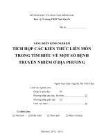 skkn tích hợp các kiến thức liên môn trong tìm hiểu một số bệnh truyền nhiễm phổ biến ở địa phương 