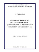 so sánh chế độ thuộc địa của anh và pháp ở châu á qua trường hợp ấn độ và việt nam (giữa thế kỷ xix giữa thế kỷ xx) 