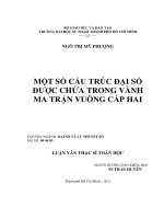 một số cấu trúc đại số được chứa trong vành ma trận vuông cấp hai 