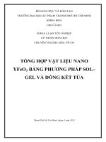 tổng hợp vật liệu nano yfeo3 bằng phương pháp sol– gel và đồng kết tủa 
