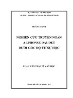 nghiên cứu truyện ngắn alphonse daudet dưới góc độ tự sự học 